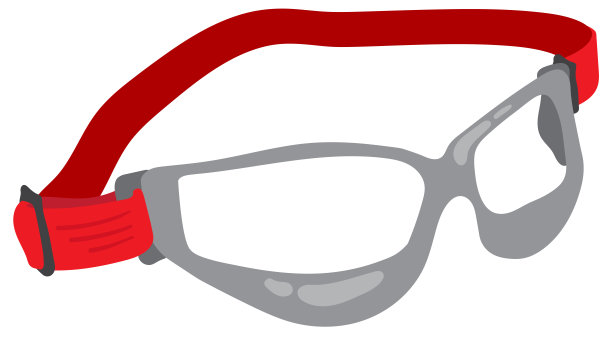 改善周边视力的篮球眼镜。手绘矢量插图。适用于网站、贴纸、明信片。图片下载