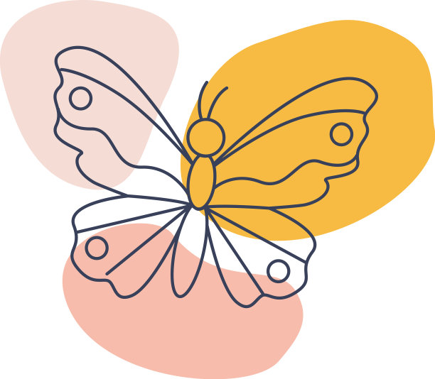 在涂鸦的卡通蝴蝶图片下载