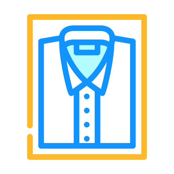 产品衬衫缝制彩色图标矢量插图图片下载