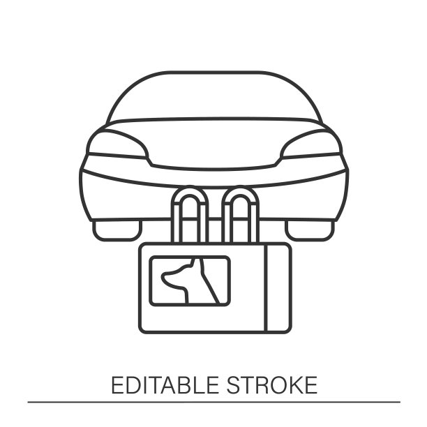 狗车座椅线图标图片下载