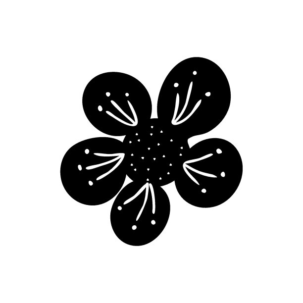 花朵图标。潮流剪影矢量插图花网站和移动应用程序。植物学标志轮廓绘制。细线涂鸦风格。图片下载