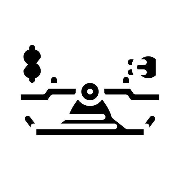 金钱保护字形图标矢量插图图片下载