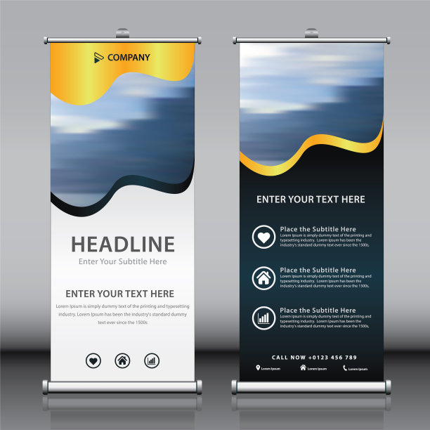 卷起的横幅图片下载