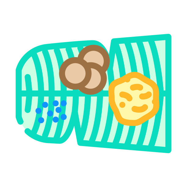 普拉萨达香蕉颜色图标矢量插图图片下载