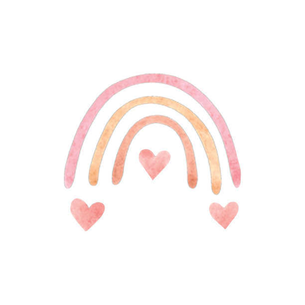 水彩放荡不羁的彩虹。手绘装饰图片下载