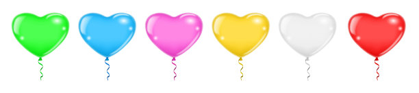 一套现实的爱情气球放飞或孤立图片下载