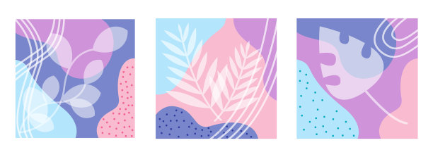 抽象艺术背景创意封面设计套装图片下载