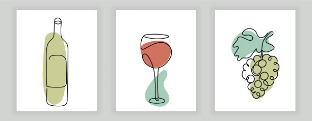 葡萄酒的海报组图片下载