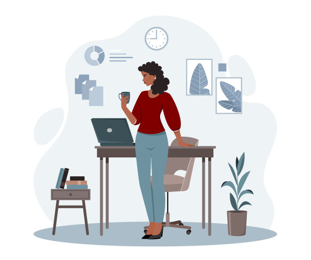 在家的女商人图片下载