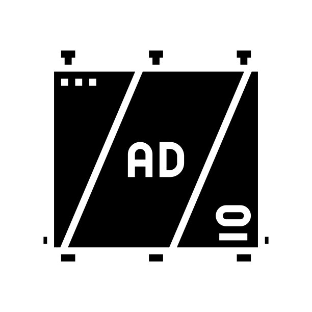 墙壁展览字形图标矢量插图图片下载