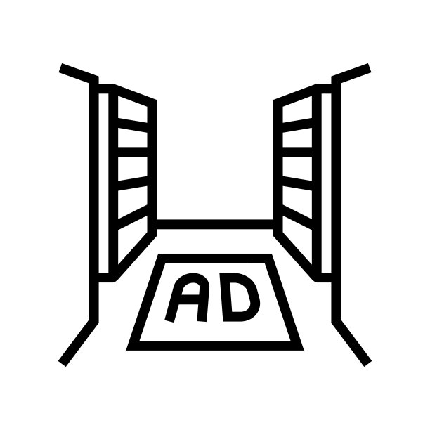 地板广告线条图标矢量插图图片下载