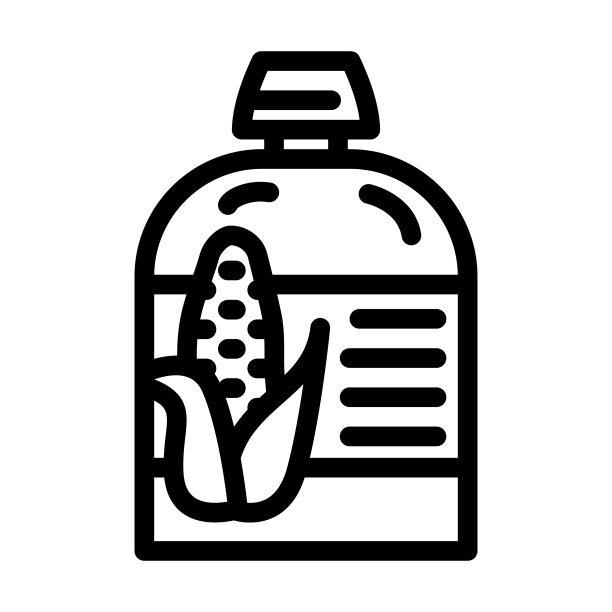 有机婴儿食品豆芽线性图标矢量图图片下载