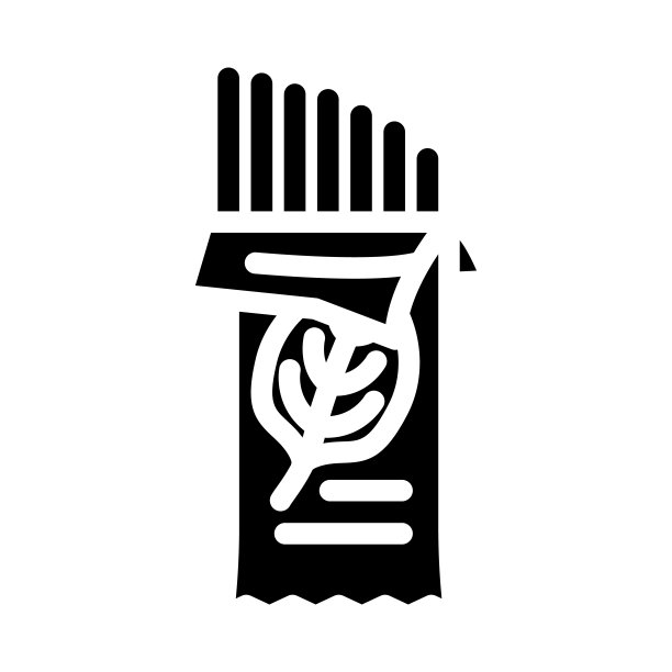 意大利面菠菜字形图标矢量插图图片下载