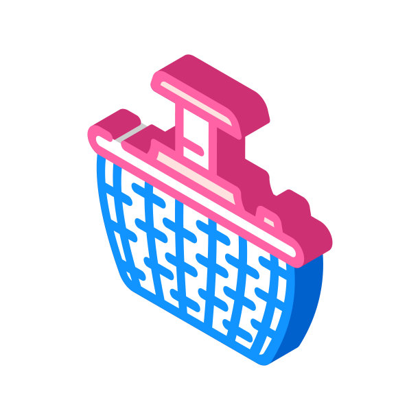 叶垫圈等距图标矢量插图图片下载