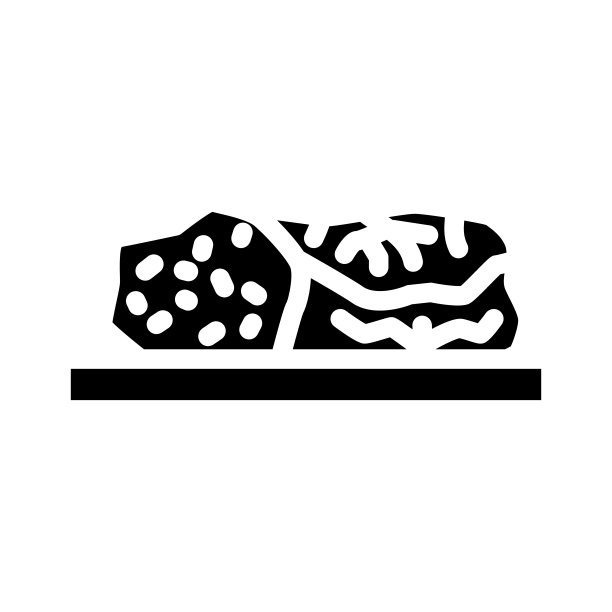 菜生菜字形图标矢量插图图片下载