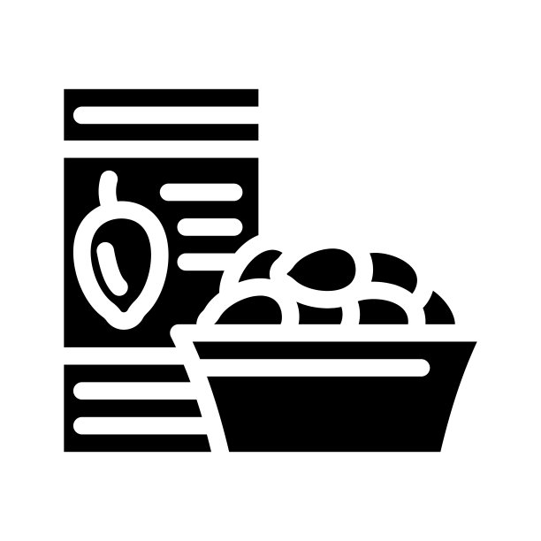 橄榄枝植物字形图标矢量插图图片下载