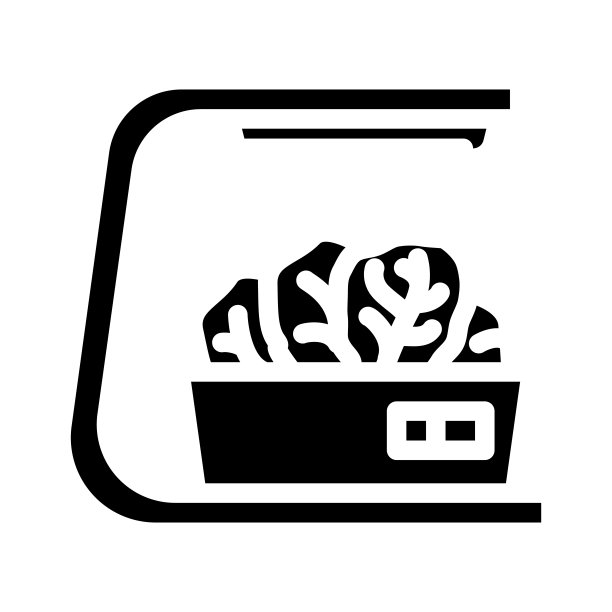 空中花园沙拉字形图标矢量插图图片下载