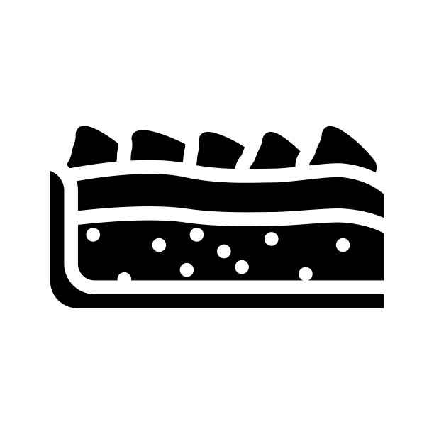 草莓派甜点字形图标矢量插图图片下载