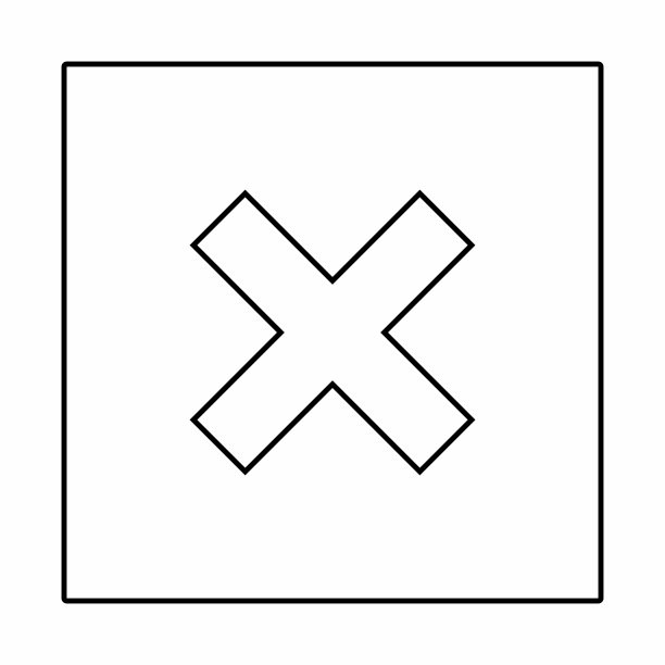 错误的分数，交叉的分数，拒绝，不同意，不，错误，不确定，错误的选择，任务完成，投票。-矢量标记符号。黑色轮廓设计。孤立的图标。图片下载