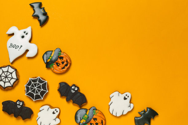 万圣节的概念与饼干图片下载