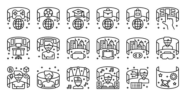 元宇宙相关图标合集图片下载