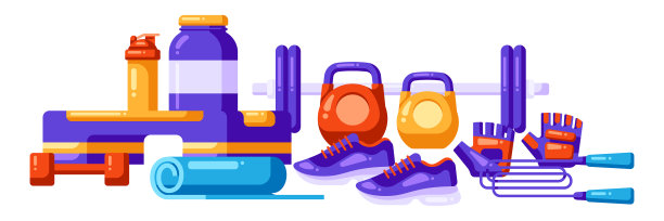 有健身器材和运动的背景图片下载