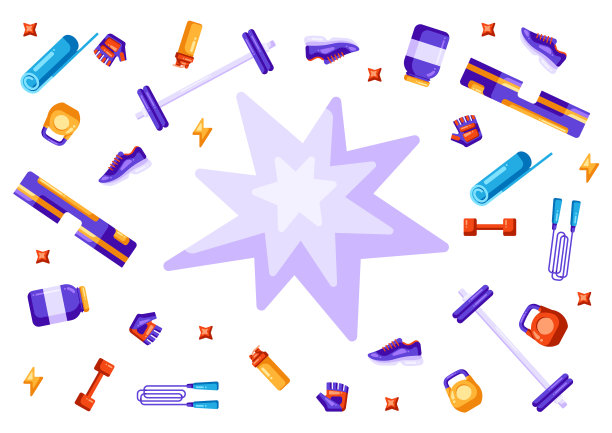 有健身器材和运动的背景图片下载