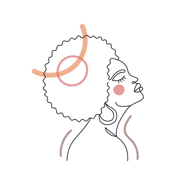 一个现代线条风格的女人的脸图片下载