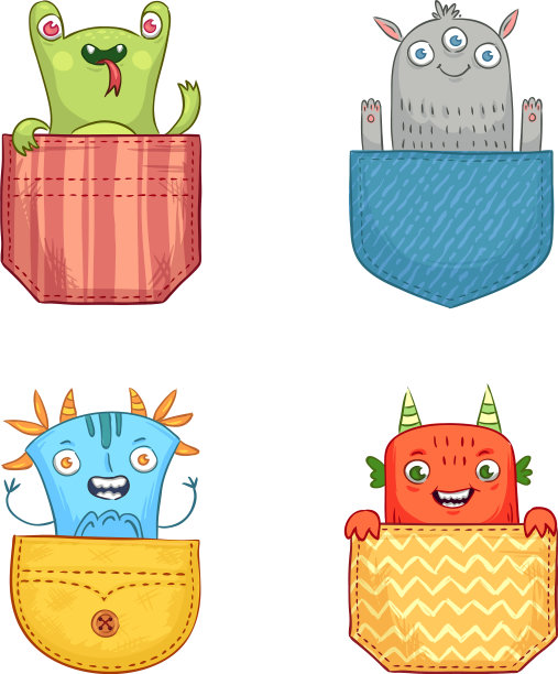 卡通口袋怪兽收集可爱动物图片下载