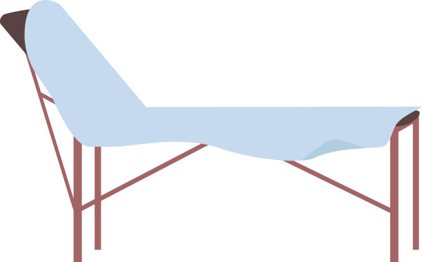 Spa床为美容院半平色对象图片下载