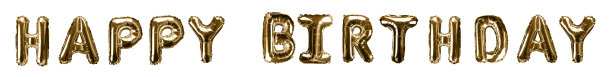 生日快乐的气球字母在白色的背景图片下载