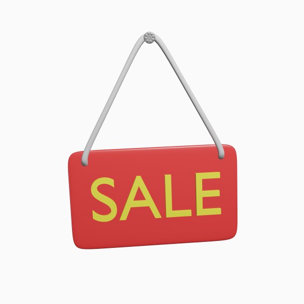 销售桌用白色背景隔开。三维渲染图片下载