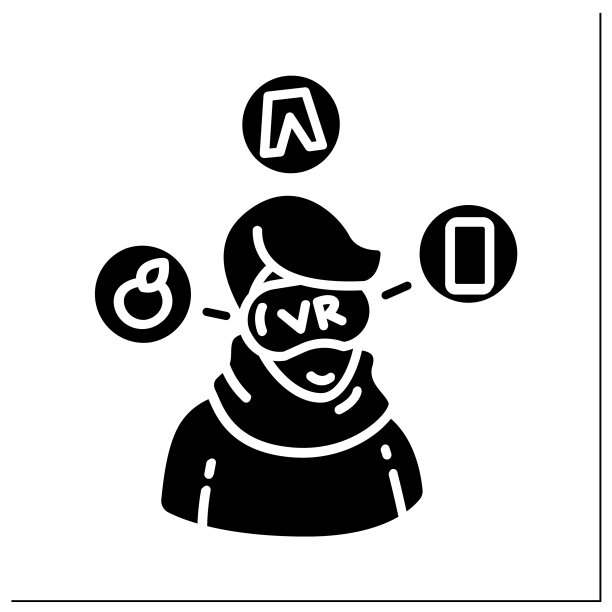 虚拟陈列室字形图标图片下载