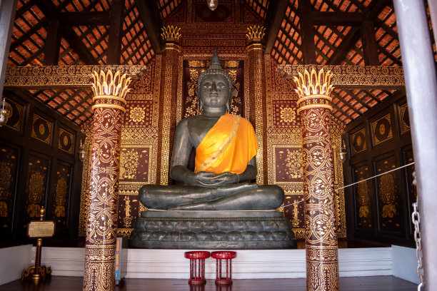 泰国寺庙中的佛像。图片下载