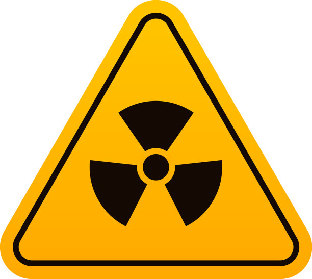 放射性危害标签黄色三角形图片下载