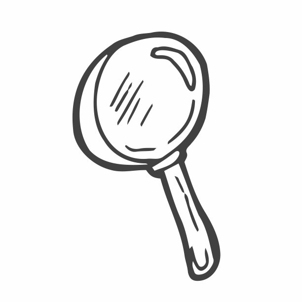 手绘放大镜涂鸦搜索图标，优秀的矢量插图，EPS 10图片下载