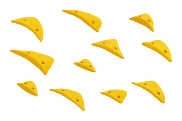 一套黄色攀岩握把图片下载