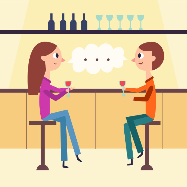 酒吧里的人聊天喝酒图片下载