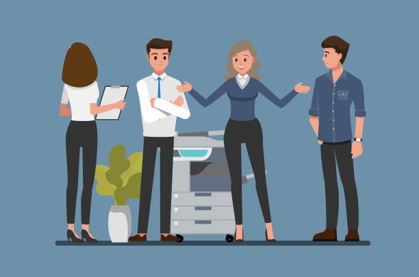 商务人士董事会会议，矢量插图卡通人物。图片下载