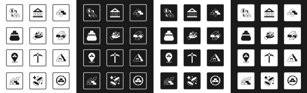 设金条矿袋黄金兑换货币图片下载