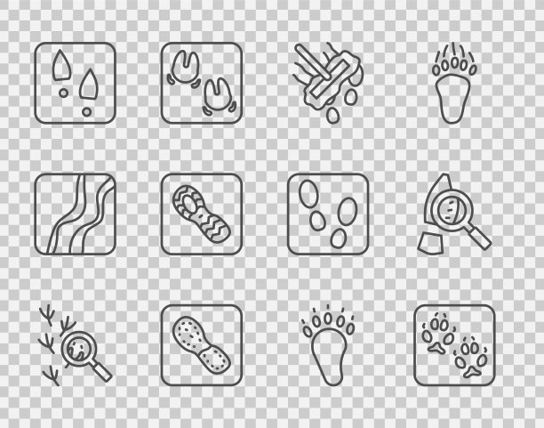 设线鸟脚印狐爪拖把人图片下载