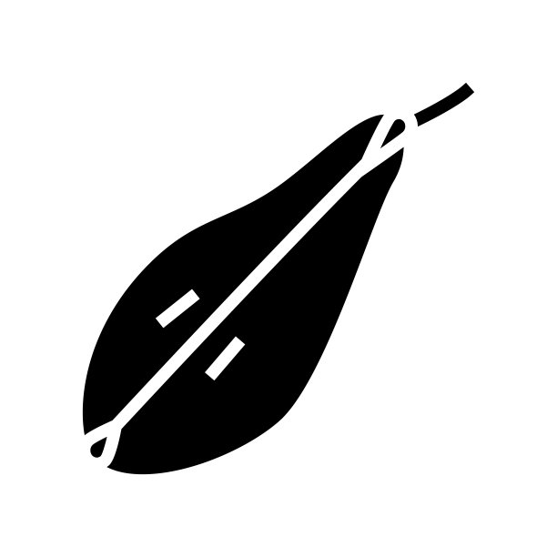 片梨字形图标矢量插图图片下载