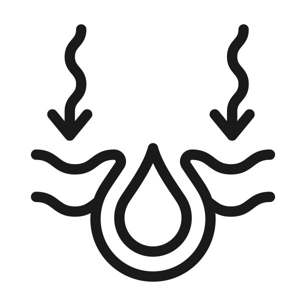 水分线图标矢量。保湿霜。护肤品插图图片下载