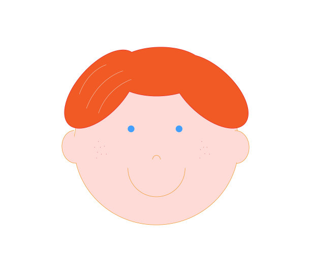 一个满脸雀斑的红头发男孩的头。图片下载