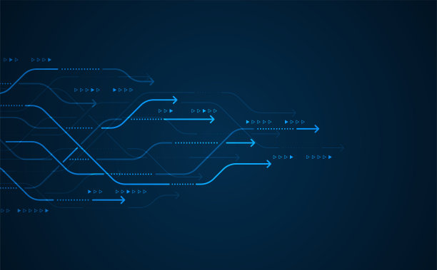 抽象的箭头方向。技术背景图片下载