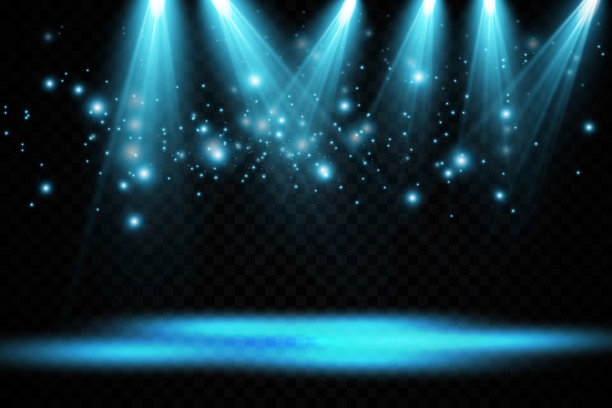 向量的聚光灯。现场。光的效果。发出光的效果。矢量插图。图片下载