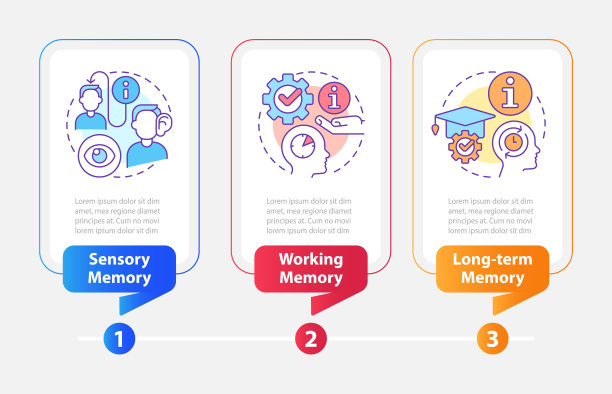 记忆和微型学习矩形信息图模板图片下载