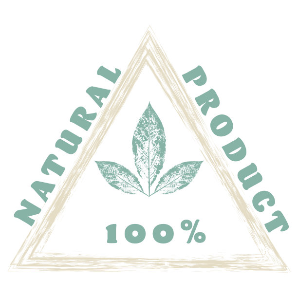 100%天然产品贴纸。有机和环保产品模板。图片下载