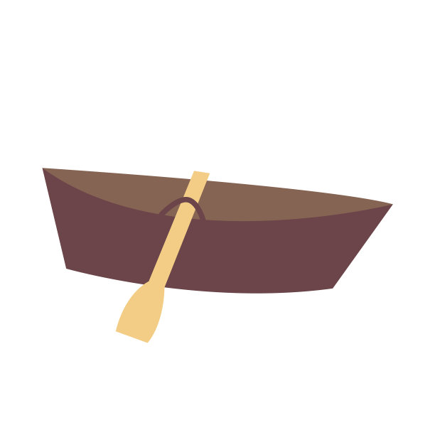 带桨的卡通运输船图片下载