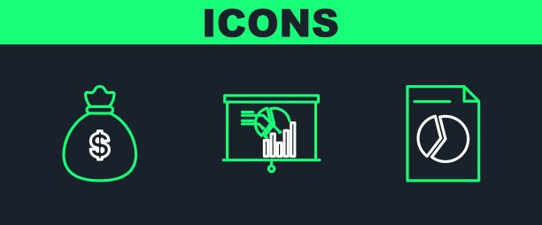 用图表和钱袋设置线文件图片下载